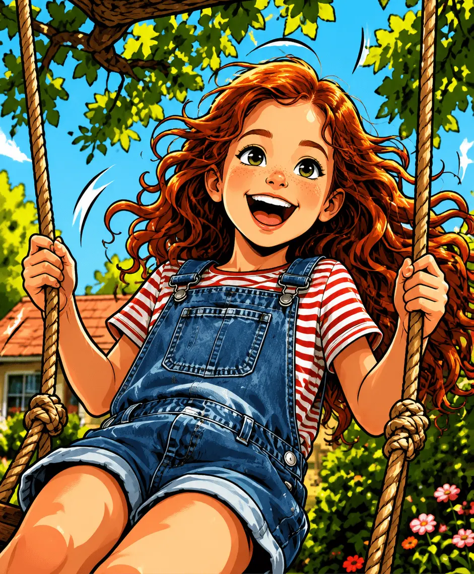 Child illustrated in Bold Comic style