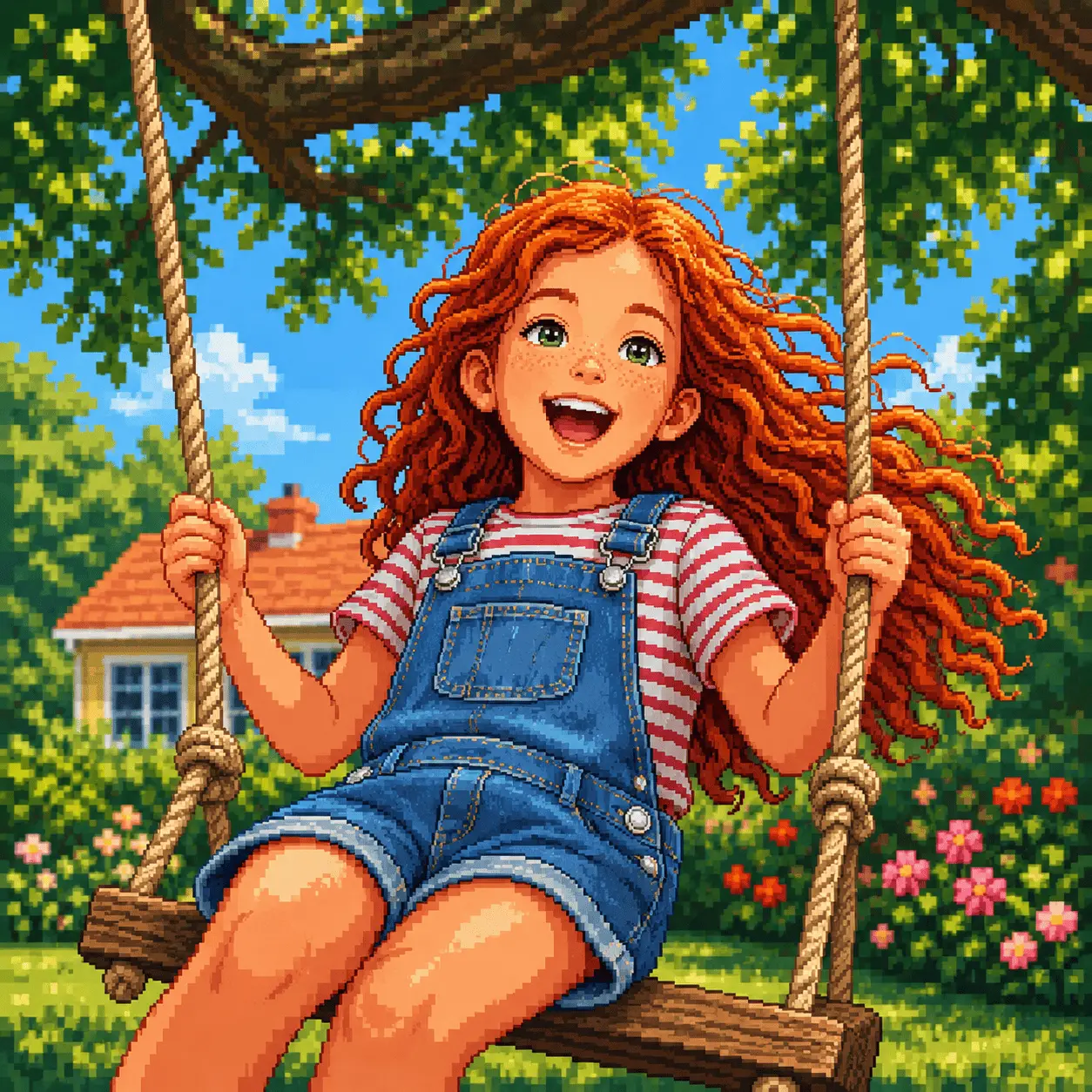Child illustrated in Anime Illustration style